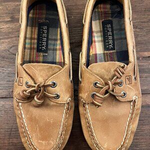 Sperry Top-sider Authentic Original 2 Eye Boat Shoe Tan Sz 9W